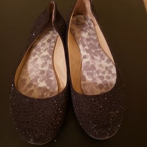 Black Glitter Mia flats